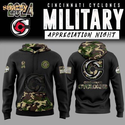 Cincinnati Cyclones Military Appreciation Night 2024 Hoodie – Pullover Jersey