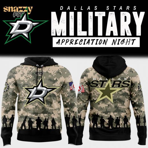 Dallas Stars Military Appreciation Night 2024 Hoodie – Team Spirit Pullover