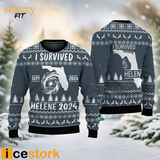 I Survived Hurricane Helene 2024 Ugly Sweater