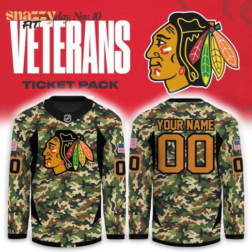 Chicago Blackhawks 2024 Military Appreciation Hockey Jersey – Custom Name & Number