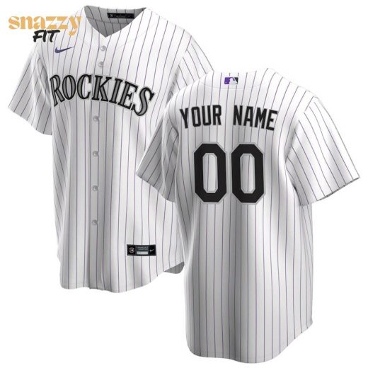 Colorado Rockies Jersey – White (Custom Name + Number)