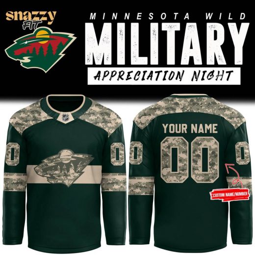 Minnesota Wild 2024 Military Appreciation Night Custom Jersey