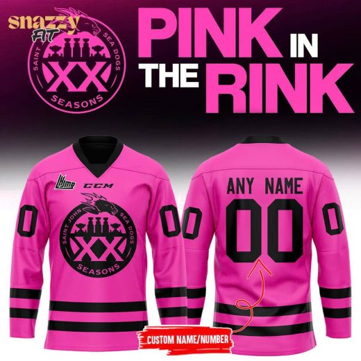 Saint John Sea Dogs 2024 Pink in the Rink Limited Edition Jersey