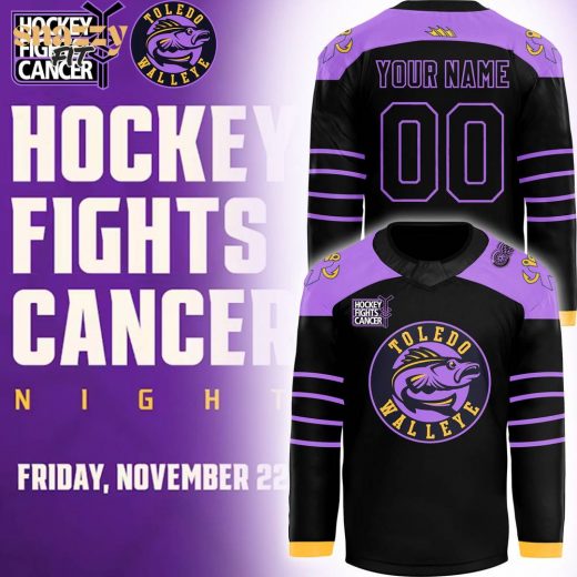 Toledo Walleye Hockey Fights Cancer Night 2024 Custom Jersey