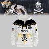 Limited Edition Navy Midshipmen Football White Hoodie 2024