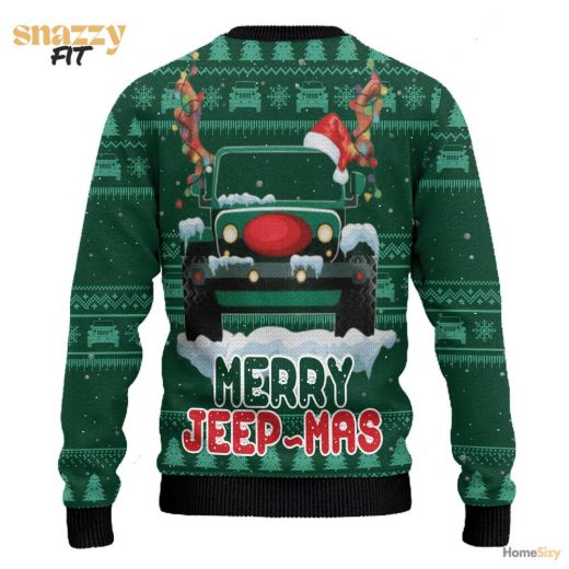 Merry Jeep Mas Limited Edition Ugly Sweater For 2024 Christmas