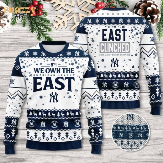 New York Yankees 3D East Clinched 2024 Champion Ugly Sweater