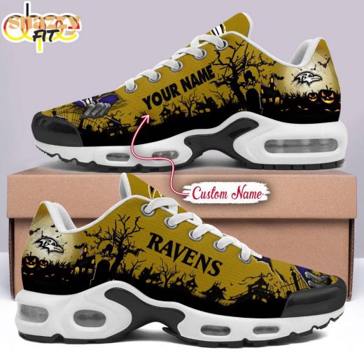 Nfl Baltimore Ravens For Halloween 2024 Custom Name Air Max Plus Shoes