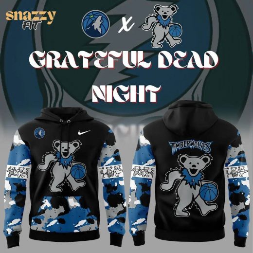 Nike Minnesota Timberwolves Grateful Dead Night Hoodie 2024