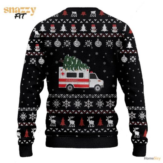 Paramedic Hospital Ambulance Ugly Sweater 2024 Christmas