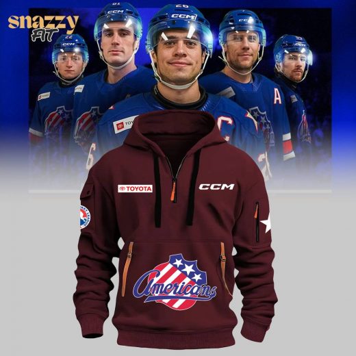 Rochester Americans 2024 Limited Edition Wine Red Hoodie – New Design