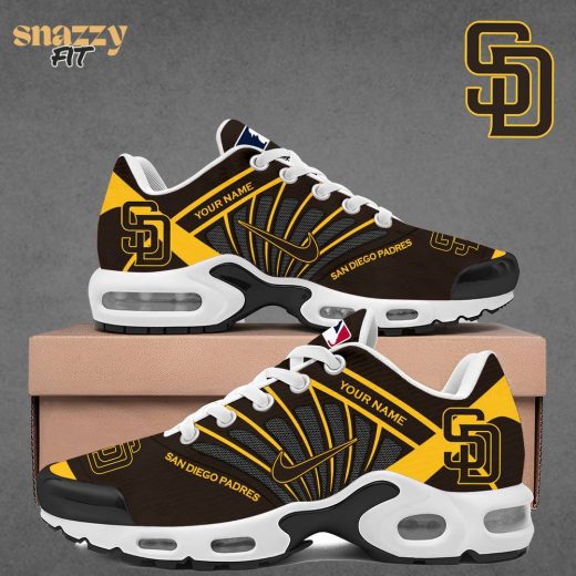 San Diego Padres 2024 New Special Design Custom Name Air Max Shoes