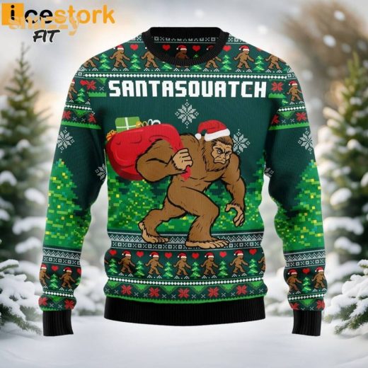 Santasquatch Bigfoot Ugly Sweater – Embrace The Festive Fun!