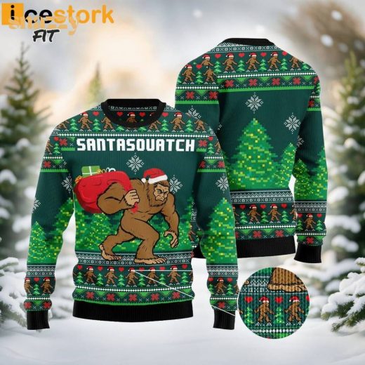 Santasquatch Bigfoot Ugly Sweater – Embrace The Festive Fun!