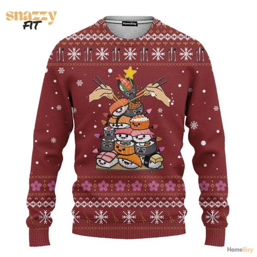 Sushi Ugly Xmas Sweater 2024 Christmas