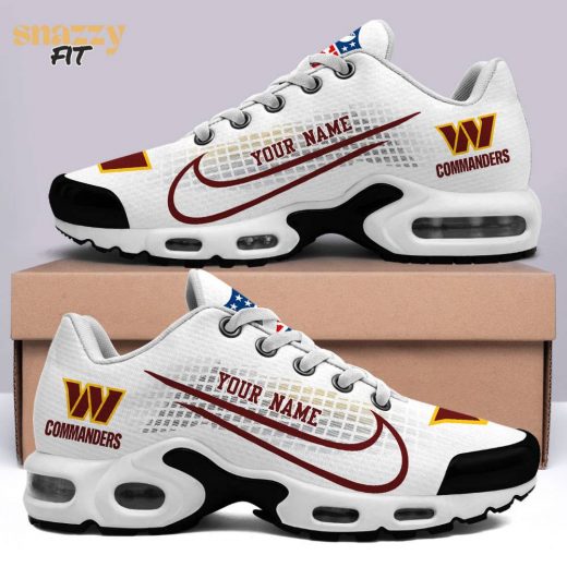 Washington Commanders White Air Max Plus Shoes Custom NFL Edition