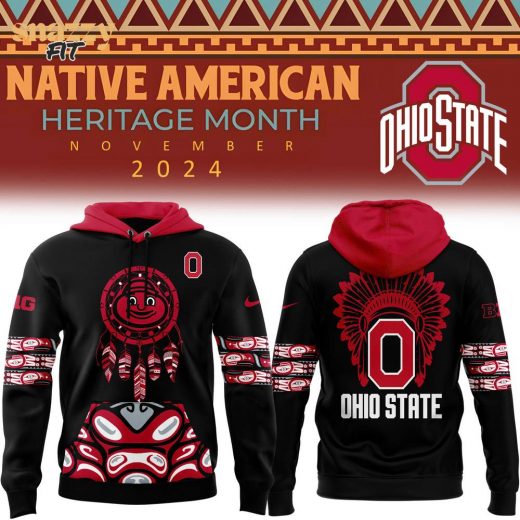 Ohio State Buckeyes Football 2024 Native American Heritage Month Premium Limited Pullover Hoodie – Heritage Collection