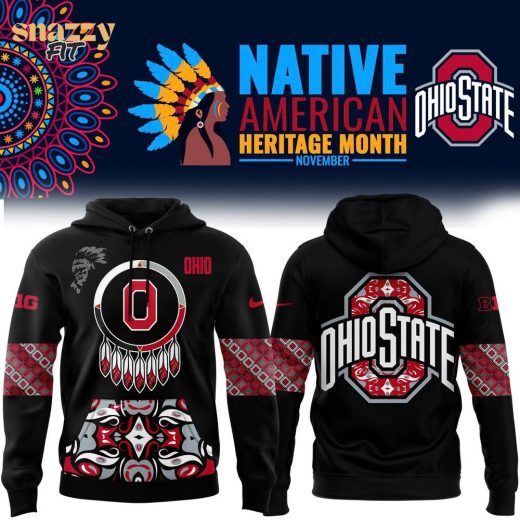 Ohio State Buckeyes Nike 2024 Native American Heritage Month Premium Limited Pullover Hoodie – Cultural Heritage Edition