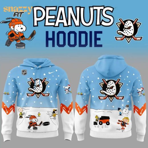 Anaheim Ducks Peanuts & Snoopy Night Nike Hoodie – 2024 Exclusive Edition