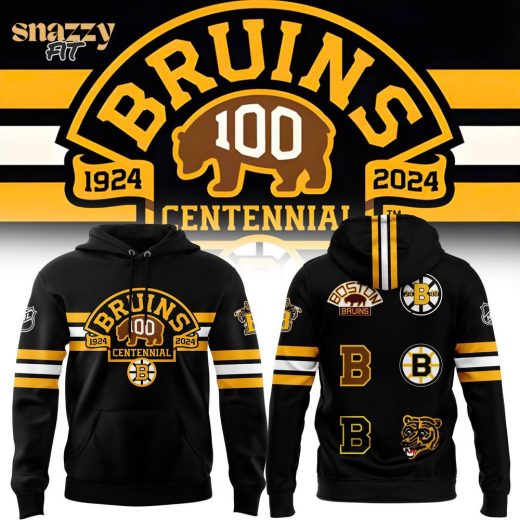 Boston Bruins 100th Birthday Throwback Premium Hoodie – Limited Edition 2024