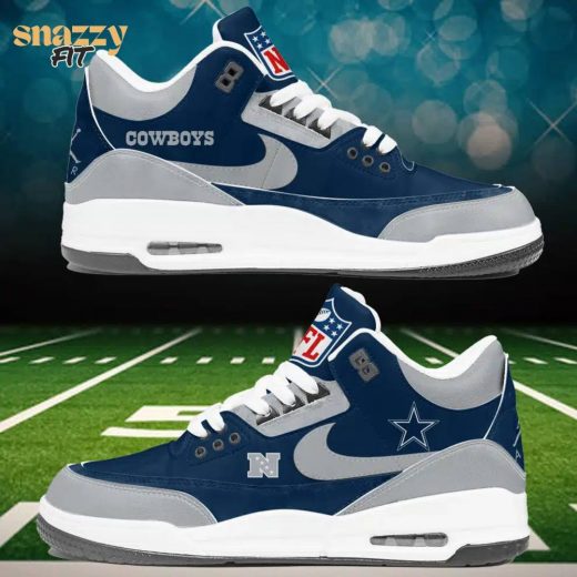 Dallas Cowboys Custom Name Air Jordan 3 Limited Blue Edition