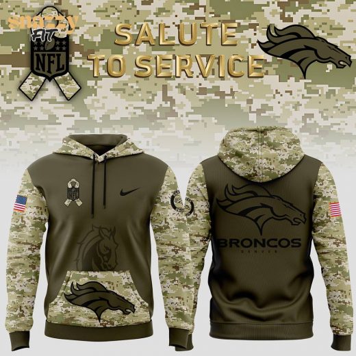 Denver Broncos Nike Camo 2024 Salute to Service Pullover Hoodie