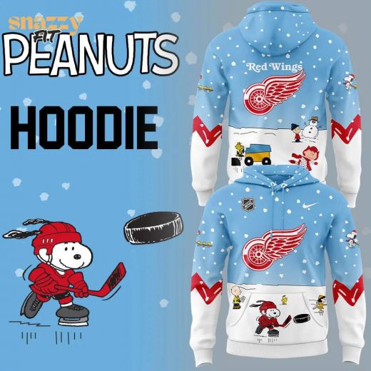 Detroit Red Wings Peanuts & Snoopy Night Nike Hoodie – 2024 Edition