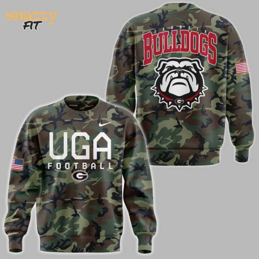 Georgia Bulldogs Football Camo Sweatshirt 2024 Salute to Service Edition