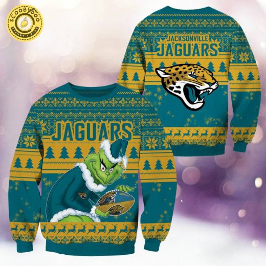 Jacksonville Jaguars Christmas Grinch Knitted Sweater – Jolly Fan Apparel