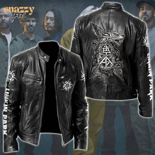 LINKIN PARK Black Leather Bomber Jacket (Limited Edition)