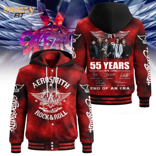 Limited Edition Hooded Baseball Jacket Rock And Roll 55 Years