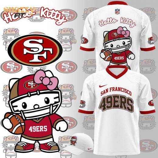 Limited Edition San Francisco 49ers x Hello Kitty Football White Jersey