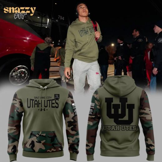 Limited Edition Utah Utes Football Thyme Freedom Fleece Hoodie 2024 – College Spirit