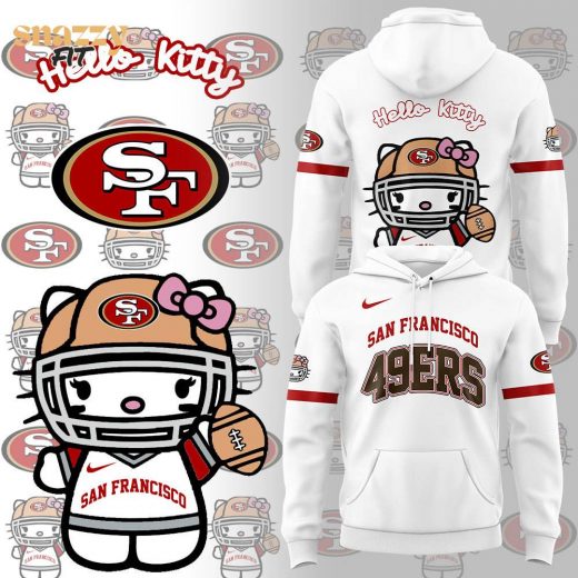 Limited Editon San Francisco 49ers x Hello Kitty White Hoodie