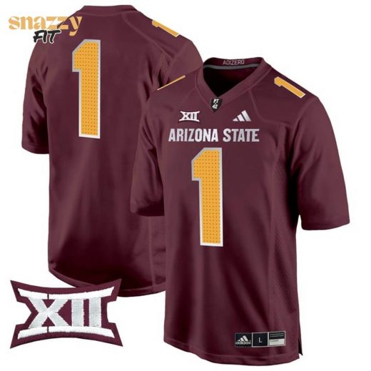 Men’s Arizona State Sun Devils 2024 Game Jersey V2 – All Stitched (Maroon)