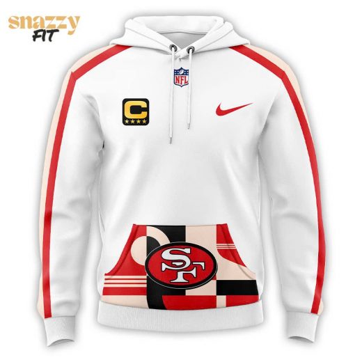 Men’s Red San Francisco 49ers Throwback Hoodie White Edition