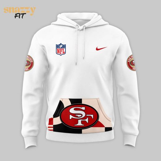 Men’s White San Francisco 49ers Throwback 2024 Hoodie