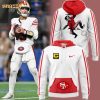 Men’s Red San Francisco 49ers Throwback Hoodie White Edition