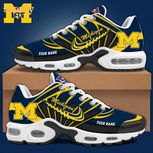 Michigan Football Personalized Air Max Plus Sneakers – Custom Design