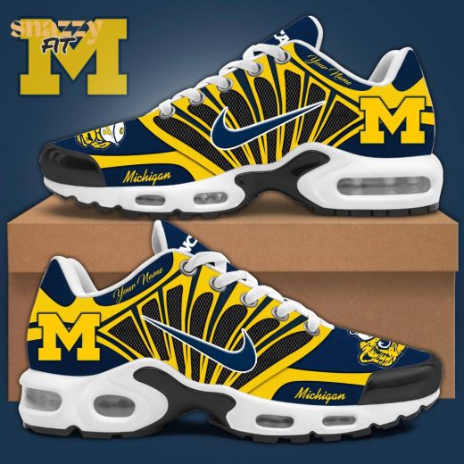 Michigan Football Personalized Air Max Plus Sneakers – Custom Team Edition