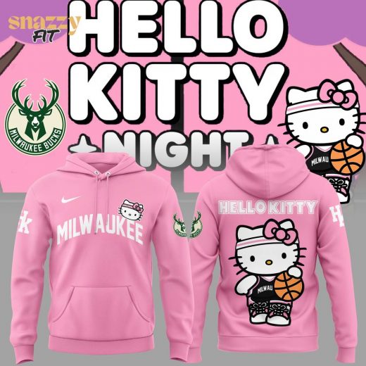 Milwaukee Bucks x Hello Kitty 2024 Pink Hoodie – Official Team Apparel