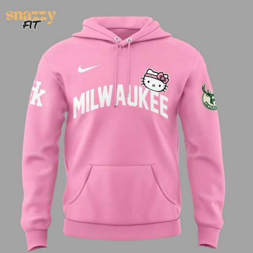 Milwaukee Bucks x Hello Kitty 2024 Pink Hoodie – Official Team Apparel