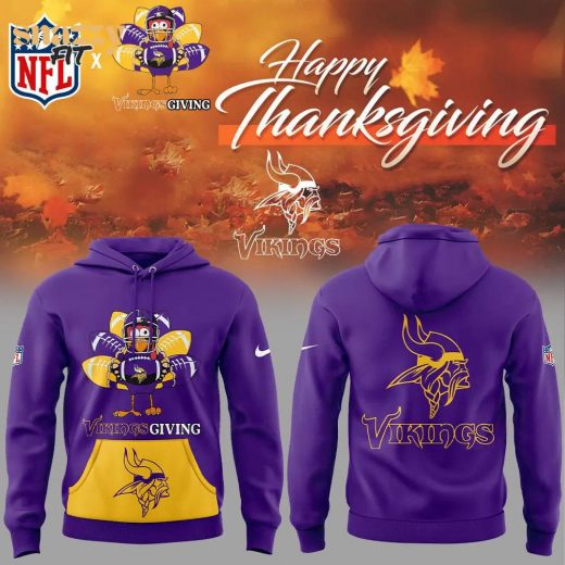 Minnesota Vikings 2024 Happy Thanksgiving Day Limited Edition Hoodie