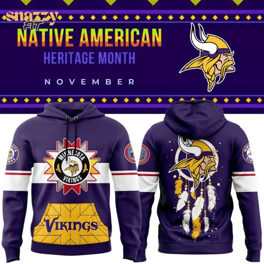 Minnesota Vikings 2024 Native American Heritage Month Premium Limited Pullover Hoodie