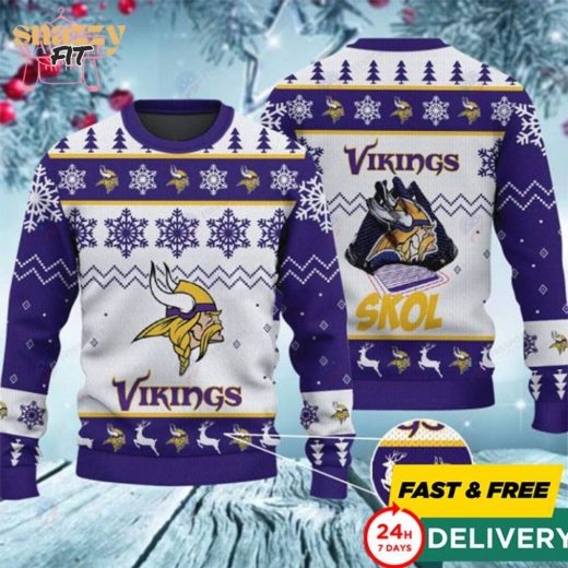 Minnesota Vikings Skol Ugly Christmas Sweater – Holiday Edition 2024