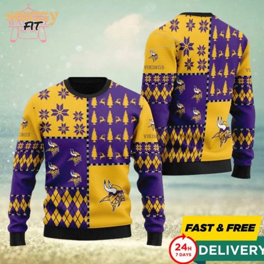 Minnesota Vikings Ugly Christmas Sweater – 2024 Perfect Holiday Gift