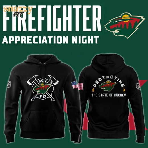 Minnesota Wild Firefighter Appreciation Night Premium Hoodie – Limited 2024 Edition