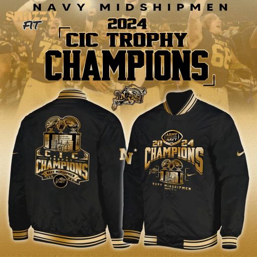 Navy Midshipmen 2024 Champions Baseball Jacket Limited black Editions