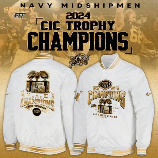 Navy Midshipmen 2024 Champions Baseball Jacket Limited white Editions