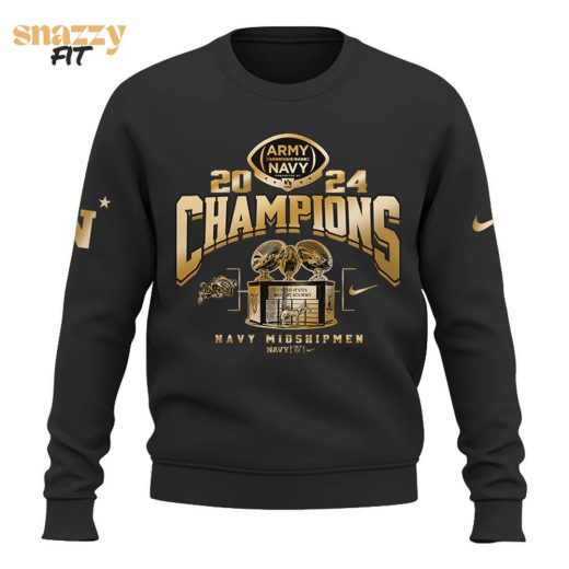 Navy Midshipmen 2024 Champions Sweatshirt Limited Black Editions